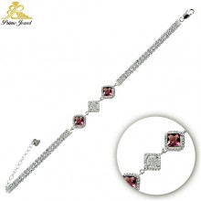  Gümüş Zirkon Taşlı Bilezik / Bileklik